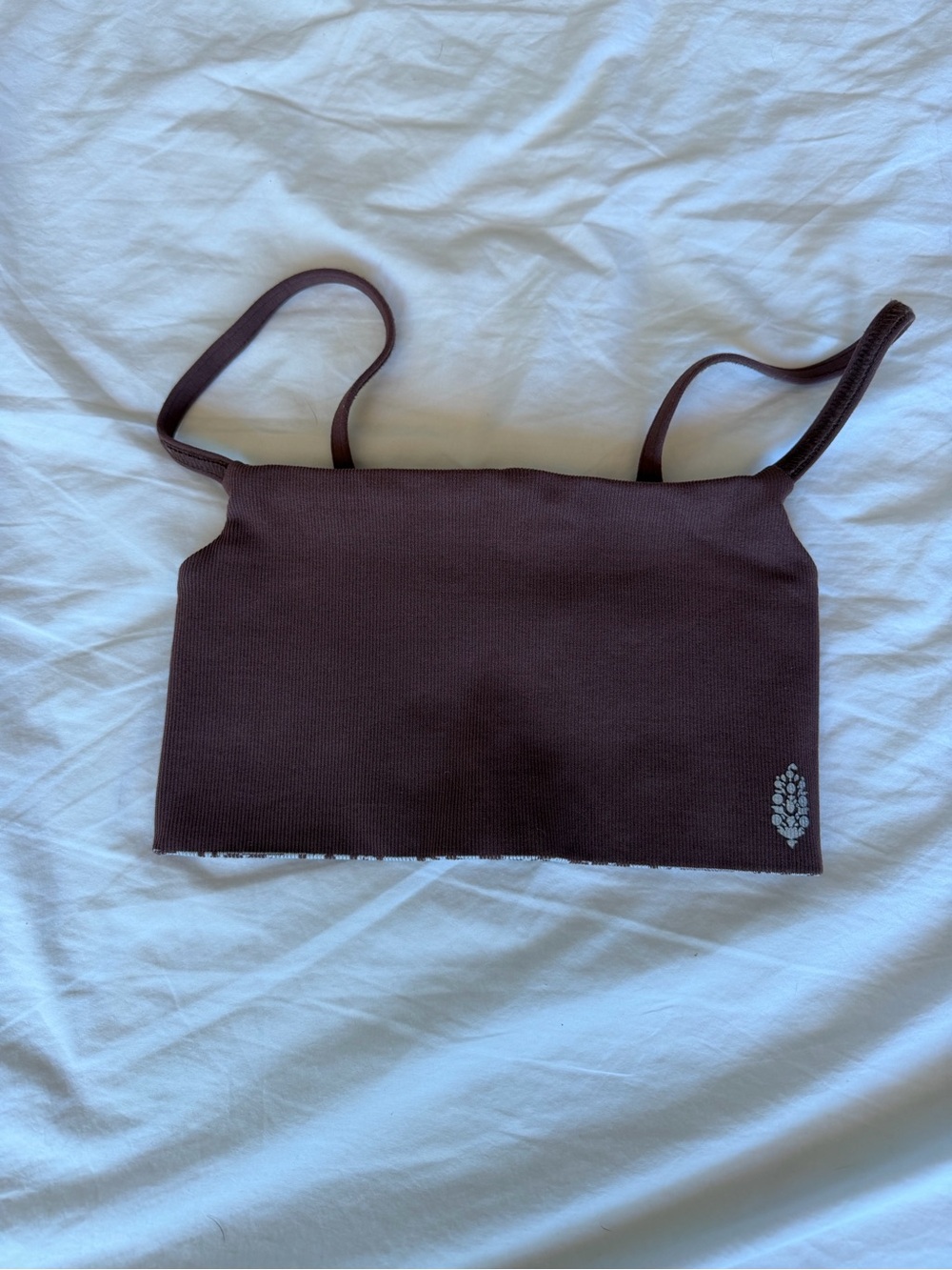 FP Movement by Free People Dark Chocolate Ribbed Crop Sports Bra